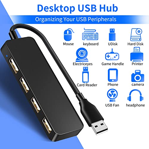 4-Port Ultra-Slim USB Hub for Laptops and PCs