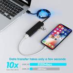 Aceele 4-Port USB 3.0 Hub with 4ft Cable