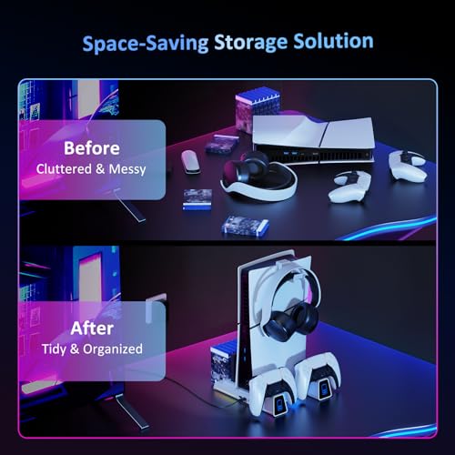 NexiGo PS5 Silent Cooling Stand with RGB Light