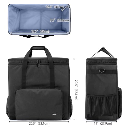 CURMIO Double-Layer Laptop Carrying Case - Black