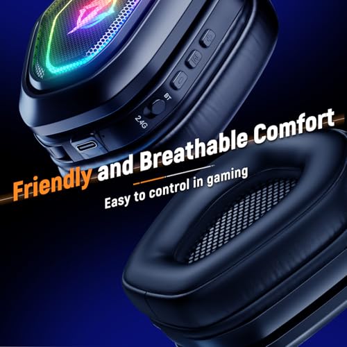 Ozeino Wireless Gaming Headset with RGB Lighting