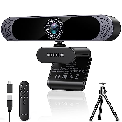 DEPSTECH 4K Ultra HD Streaming Webcam with Microphones