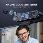 DEPSTECH 4K Ultra HD Streaming Webcam with Microphones