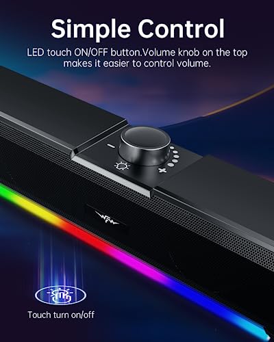 Bazivve V30 RGB Portable Gaming Soundbar Speakers