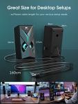 RGB Gaming Speakers with Volume Control and LED