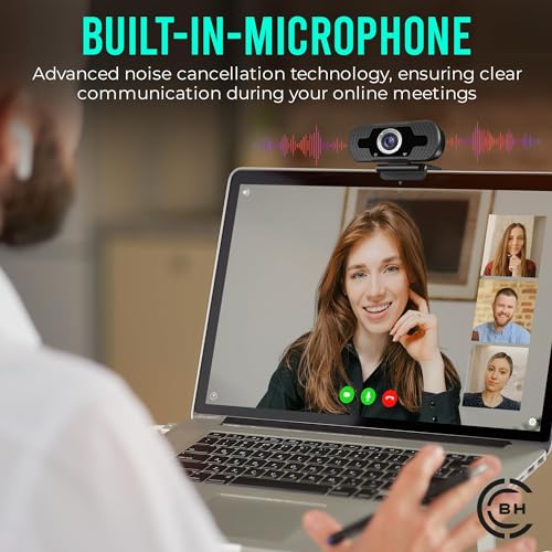 High-Definition Webcam with Privacy Cover & Tripod