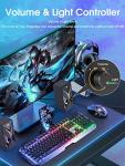 RGB Gaming Speakers with Volume Control and LED