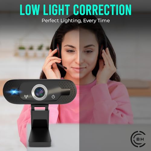 High-Definition Webcam with Privacy Cover & Tripod