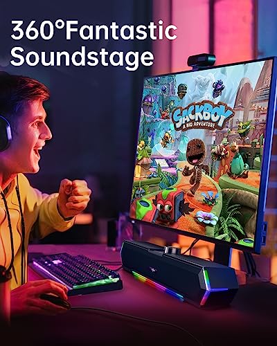 Bazivve V30 RGB Portable Gaming Soundbar Speakers