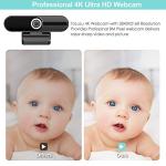 UHD 4K Webcam with Microphone and Tripod