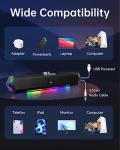 Bazivve V30 RGB Portable Gaming Soundbar Speakers