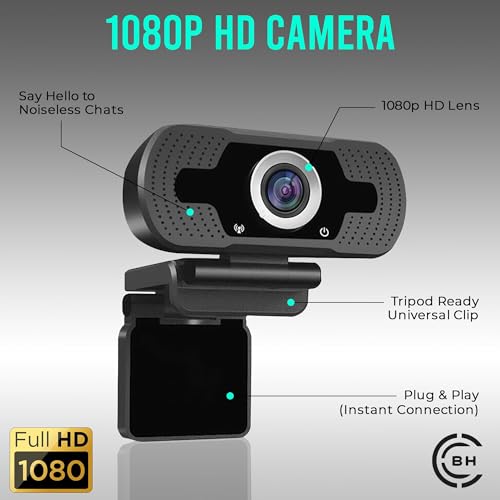 High-Definition Webcam with Privacy Cover & Tripod