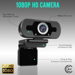 High-Definition Webcam with Privacy Cover & Tripod