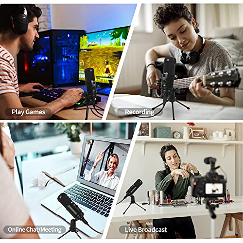 Veetop USB Condenser Microphone for Gaming & Streaming