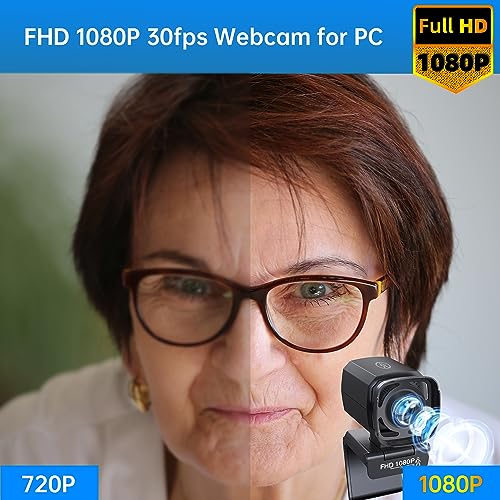 CofunKool 1080P AI Webcam with Microphone