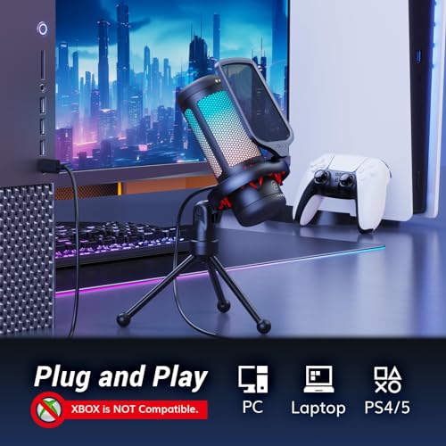TONOR RGB Gaming USB Microphone for Streaming