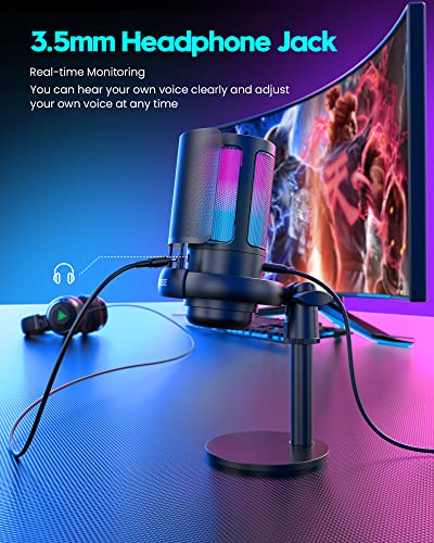 COCONISE USB Gaming Microphone with RGB Features