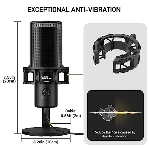 VeGue USB Condenser Microphone with Headphone Output