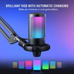 FIFINE RGB USB Gaming Microphone Kit for Streaming