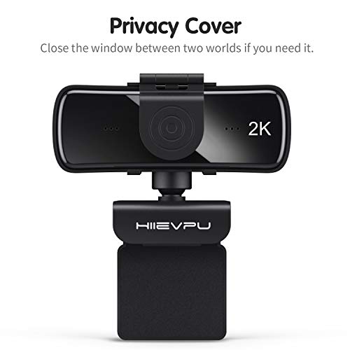 Hiievpu 2K USB Webcam with Microphone for Gaming