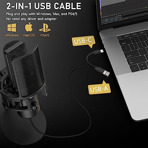 VeGue USB Condenser Microphone with Headphone Output