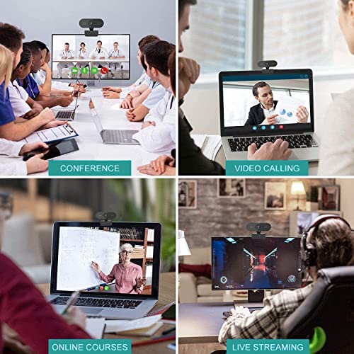 Full HD 1080P Webcam with Microphone for Gaming