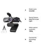 ARVIEMI 1080P HD Webcam with Tripod & Microphone