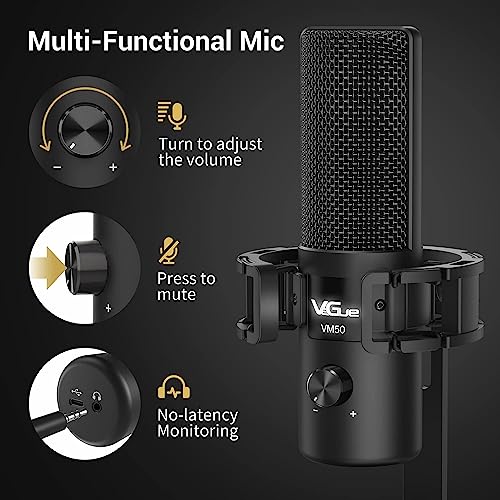 VeGue USB Condenser Microphone with Headphone Output