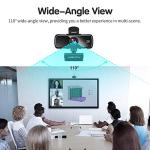 Hiievpu 2K USB Webcam with Microphone for Gaming