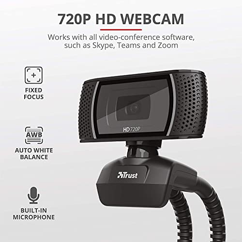 Trust Trino HD Webcam with Microphone - Black