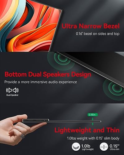 13.3" FHD Portable Gaming Monitor with 1ms Response