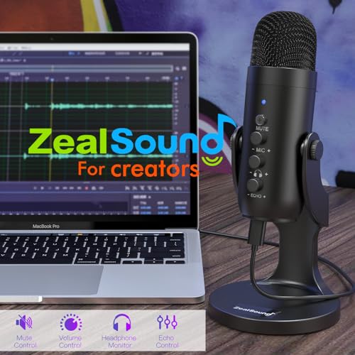 Zealsound USB Condenser Microphone for Gaming & Streaming