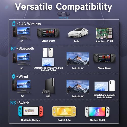 EasySMX Wireless Bluetooth Game Controller with Hall Joysticks