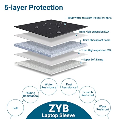 15.6" Shockproof Waterproof Laptop Sleeve with Bag