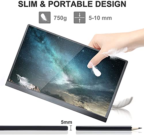 AILRINNI 15.6" Portable Gaming Monitor with Speakers