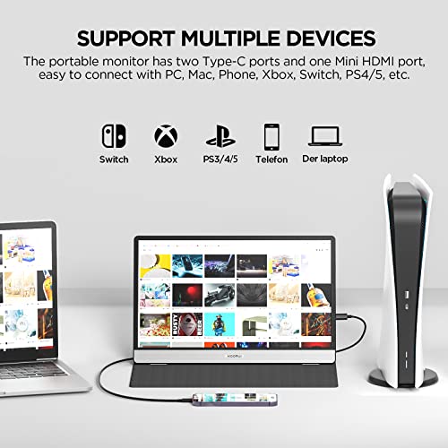 KOORUI 15.6" 1080P FHD Gaming Portable Monitor