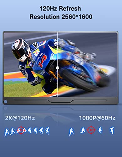 UPERFECT 16" 2K 120Hz Gaming Monitor with Freesync