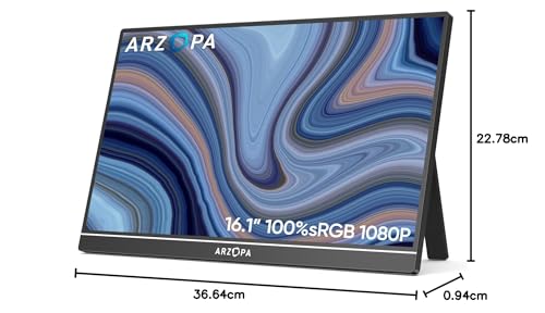 ARZOPA 16.1" FHD Portable Gaming Monitor
