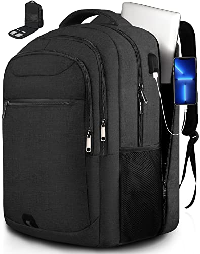Z-MGKISS 17-Inch Anti-Theft Laptop Backpack, Black
