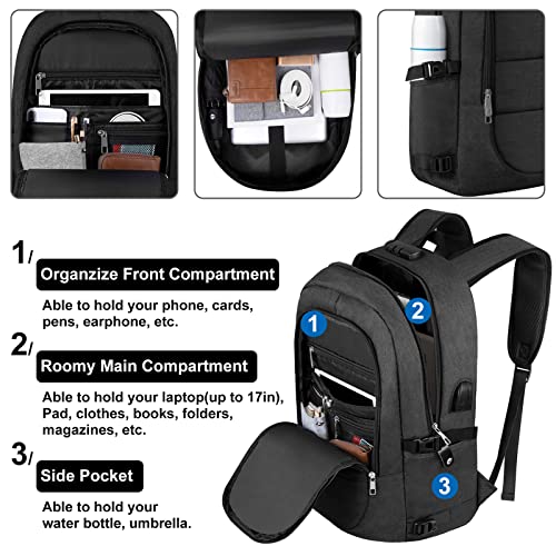VSNOON Anti-Theft Laptop Backpack with USB Port