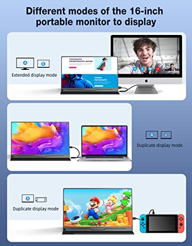 UPERFECT 16" 2K 120Hz Gaming Monitor with Freesync