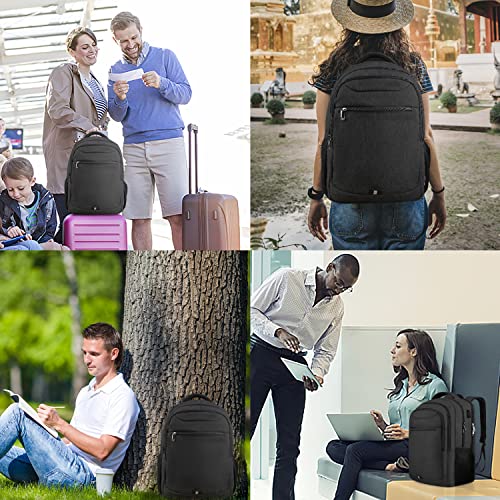 Z-MGKISS 17-Inch Anti-Theft Laptop Backpack, Black