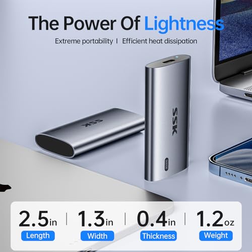 SSK 500GB Portable SSD 2000MB/s for Gaming