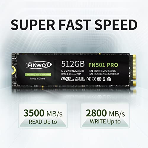 Fikwot FN501 Pro 512GB NVMe SSD for Gaming
