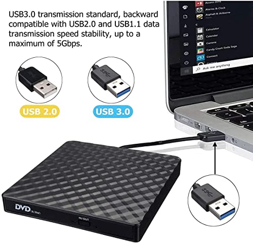 Slim USB 3.0 External CD/DVD Drive – High Speed