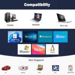 Portable 7-in-1 USB/CD/DVD Drive for Laptops