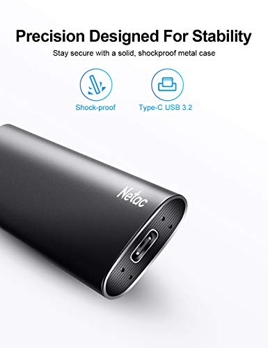Netac 250GB Portable USB 3.2 SSD Drive