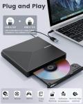 Portable USB 3.0 CD/DVD Drive for Laptops
