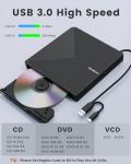 Portable USB 3.0 CD/DVD Drive for Laptops