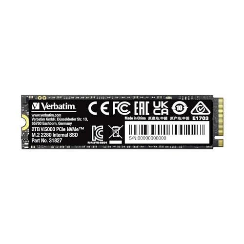 Verbatim VI5000 2TB PCIe Gen4 Internal Gaming SSD